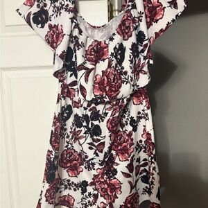 Floral Romper in Pink and Black